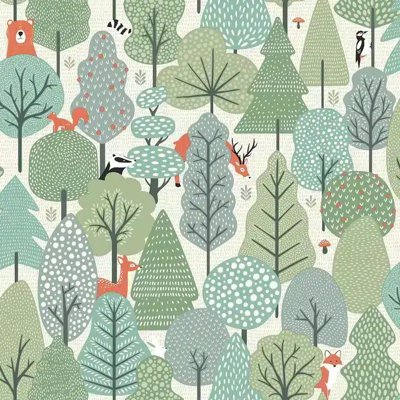 Papel pintado Infantil Bosque Encantado
