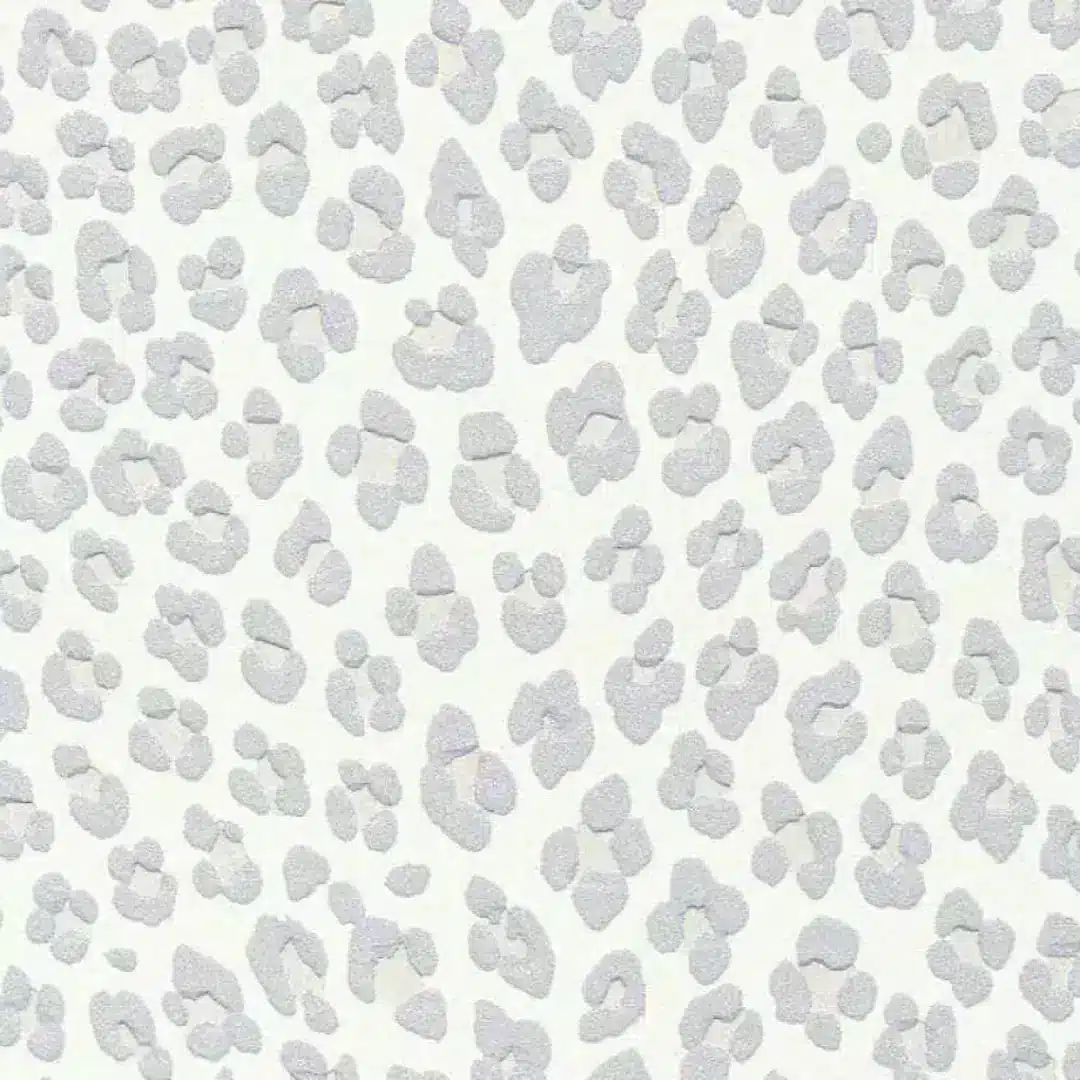 Papel pintado leopardo blanco