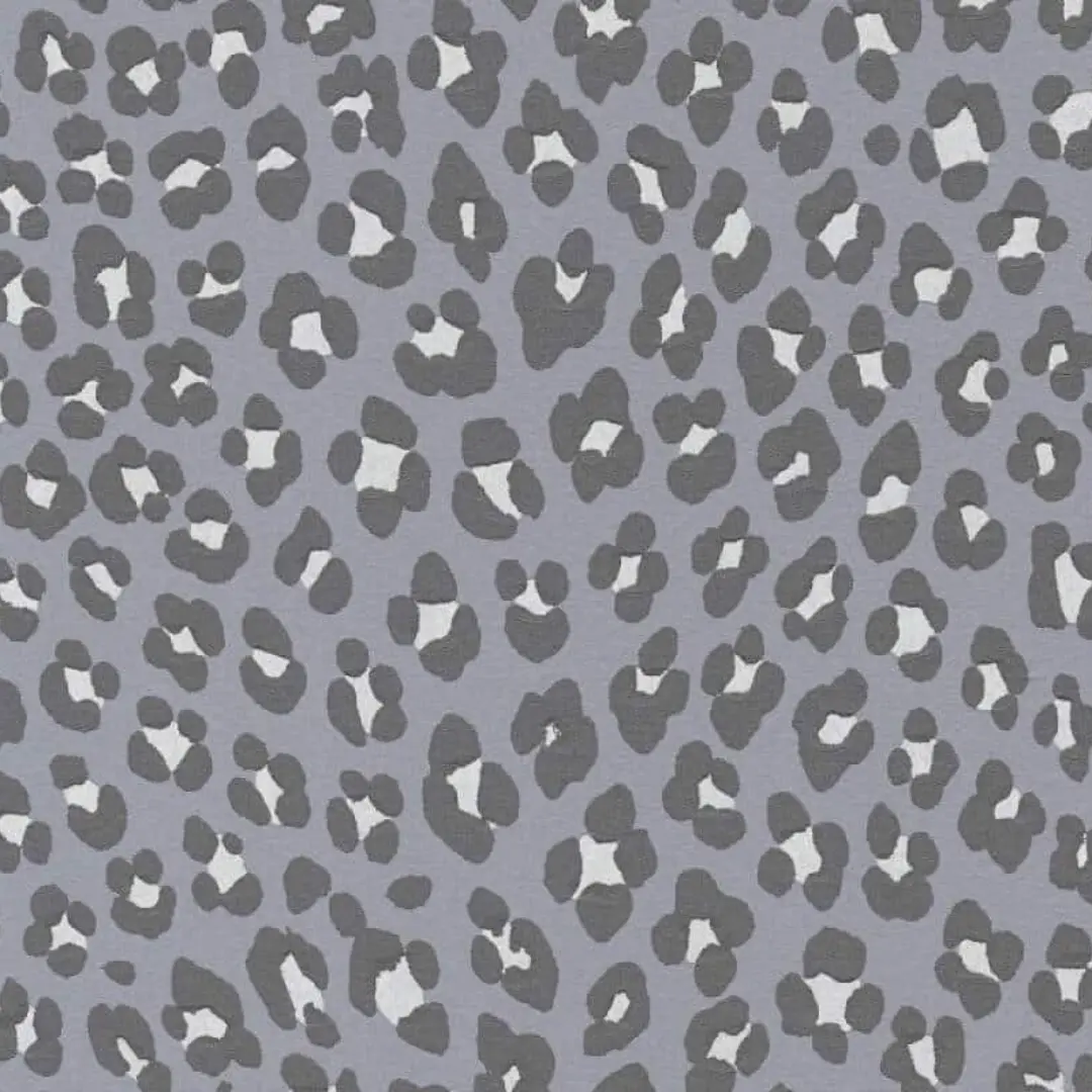 Papel pintado leopardo gris